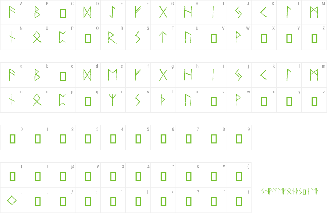 Font Urnordiska Runor preview