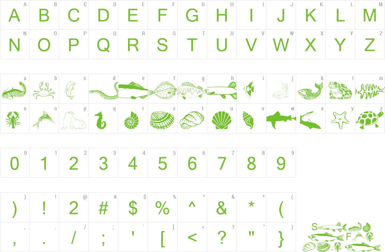 Font WM Aquatic 1 preview