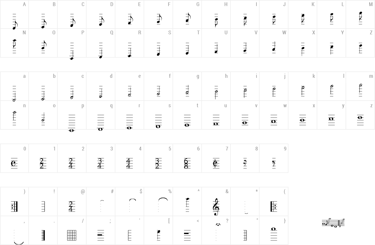 Font musiqwik va musisync keyboard
