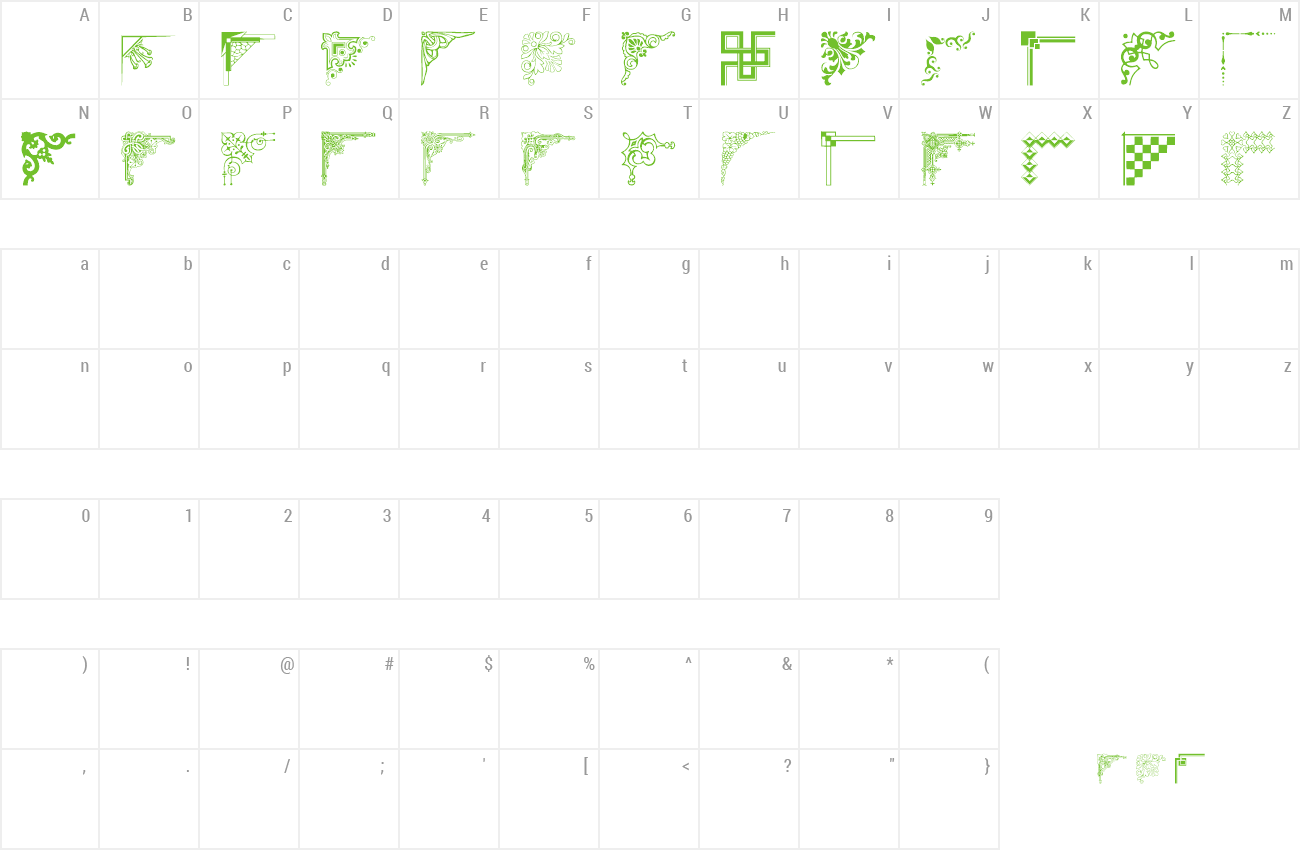 Font Vintage Decorative Corner_39 preview