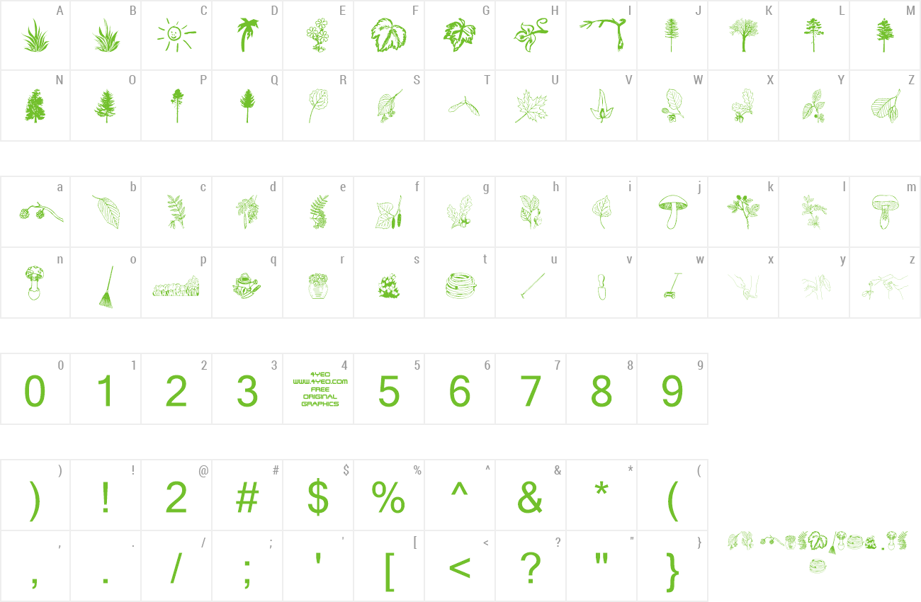 Font 4YEOgarden preview