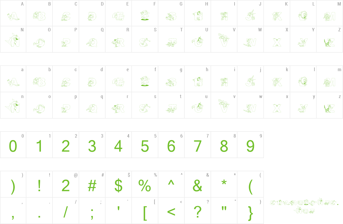 Font AbecedarianZoo preview