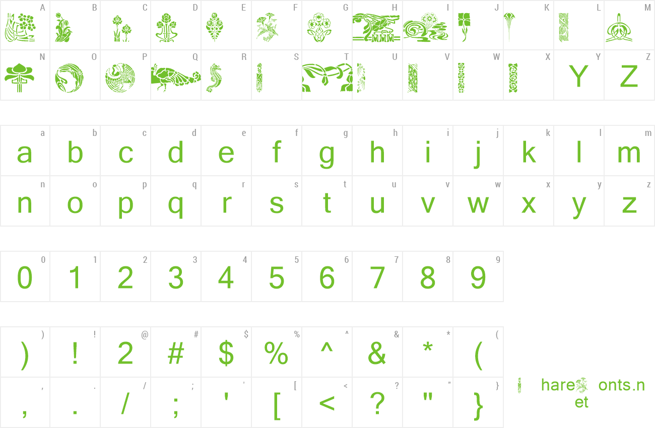 Font ArtNouveau2 preview