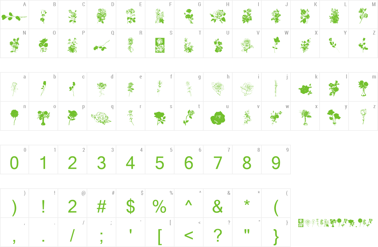 Font Buds and Blossoms preview