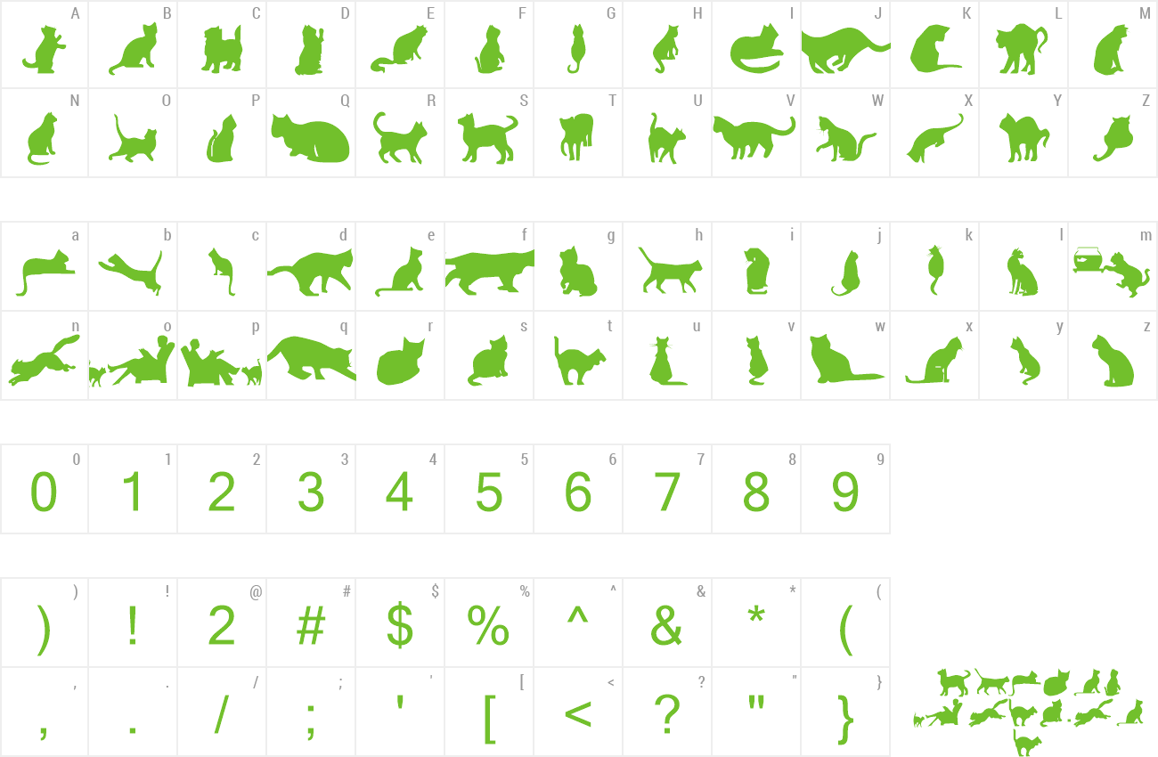 Font Cat Silhouettes preview
