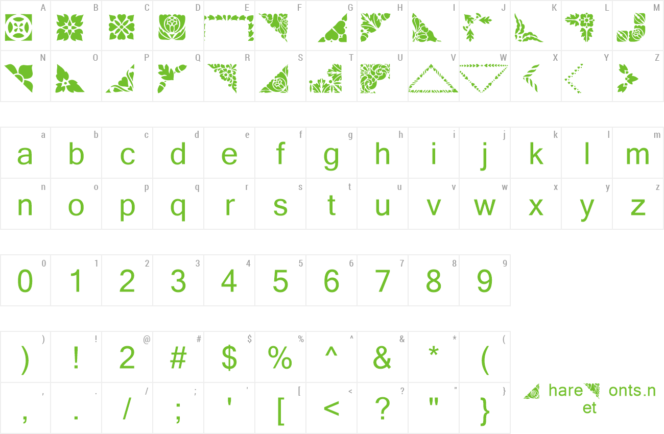 Font Corners & Borders preview