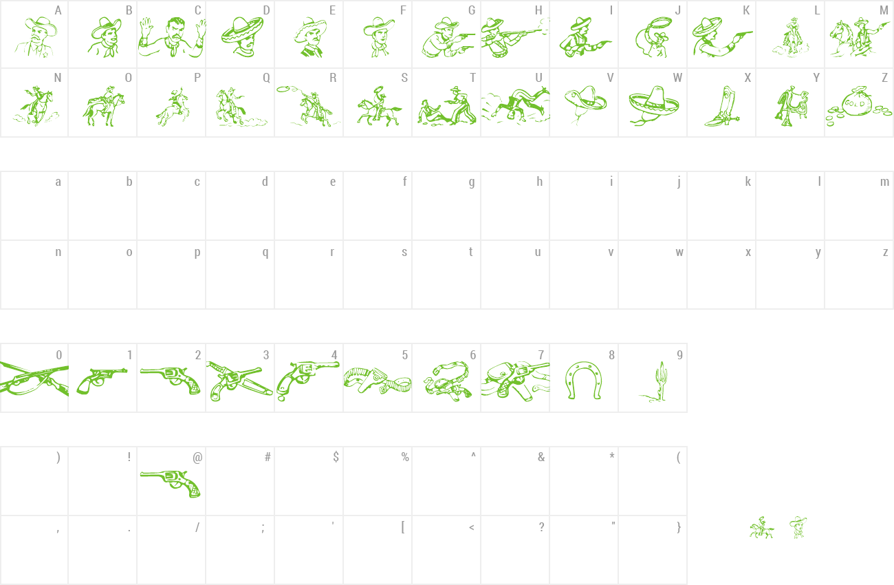 Font Cowboy Clips preview