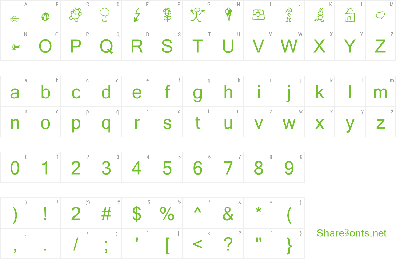 Font Crayon Kids 1 preview