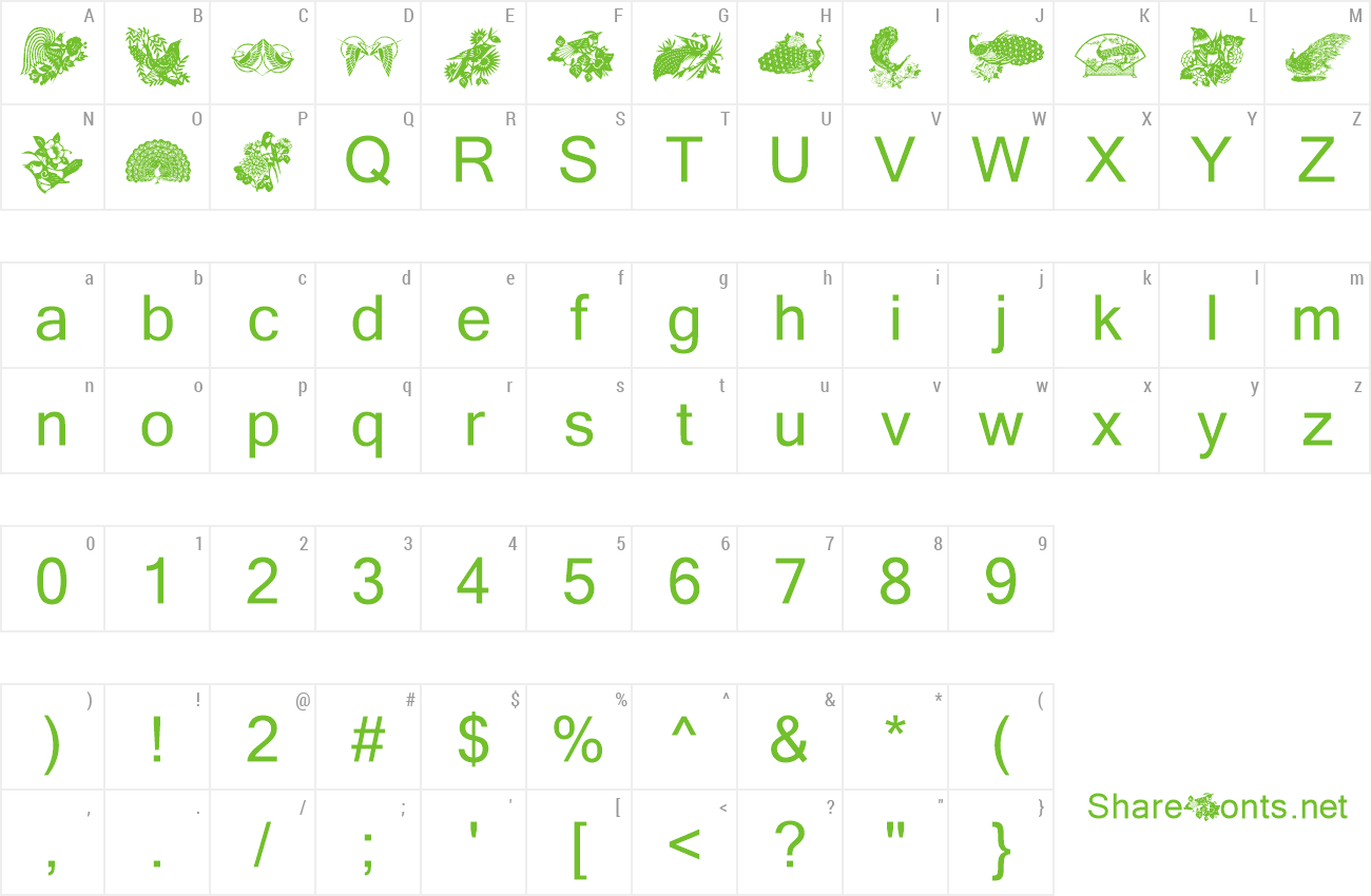 Font DLBirdz preview