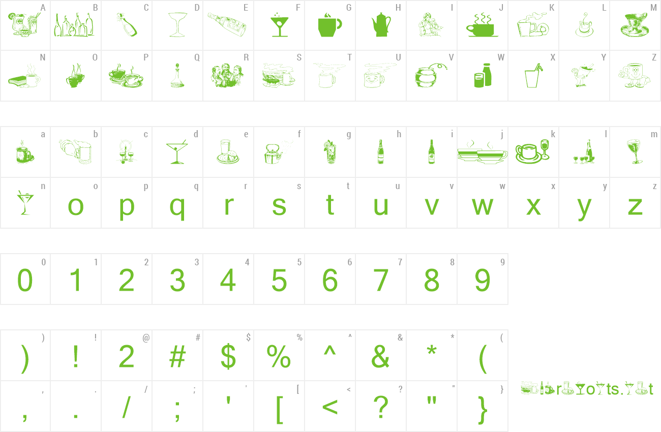 Font Drinks  Various preview