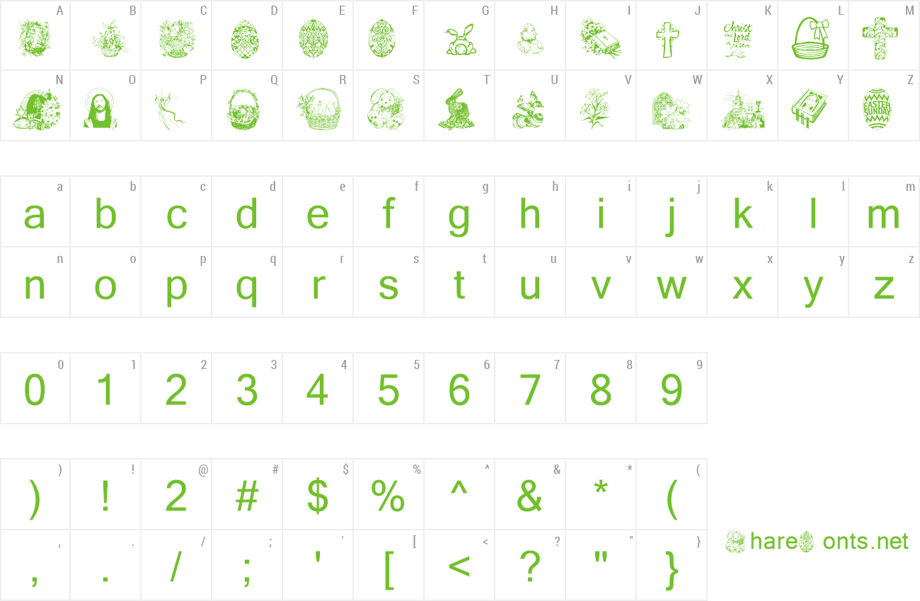 Font Eastertide preview