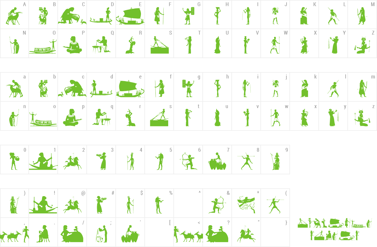 Font EgyptSilhous preview