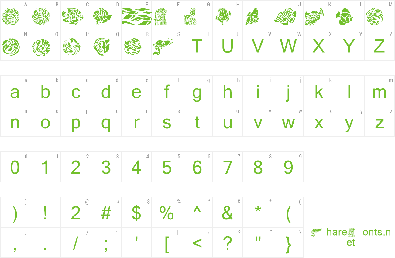 Font Fancy Fish preview