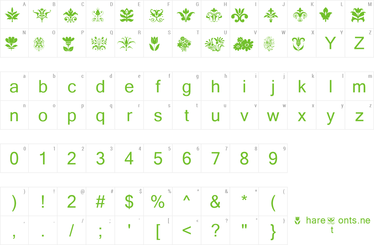 Font FloraDeco preview