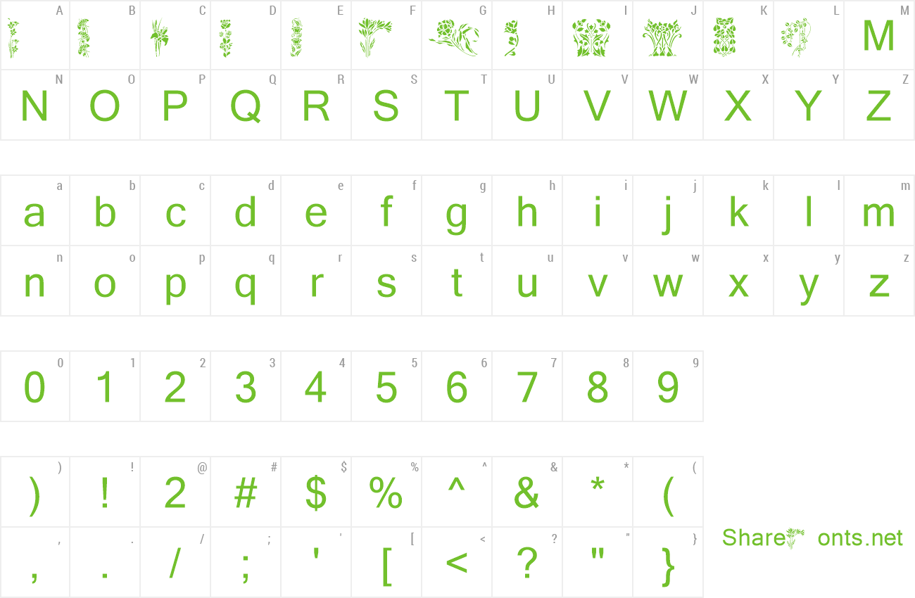 Font Flowers1 preview