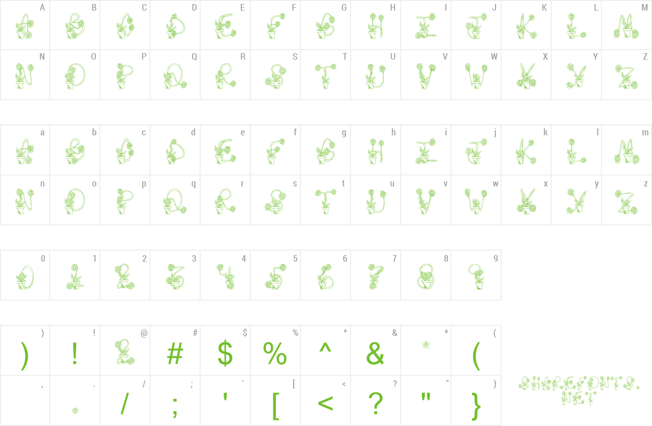 Font FlowerSketches preview