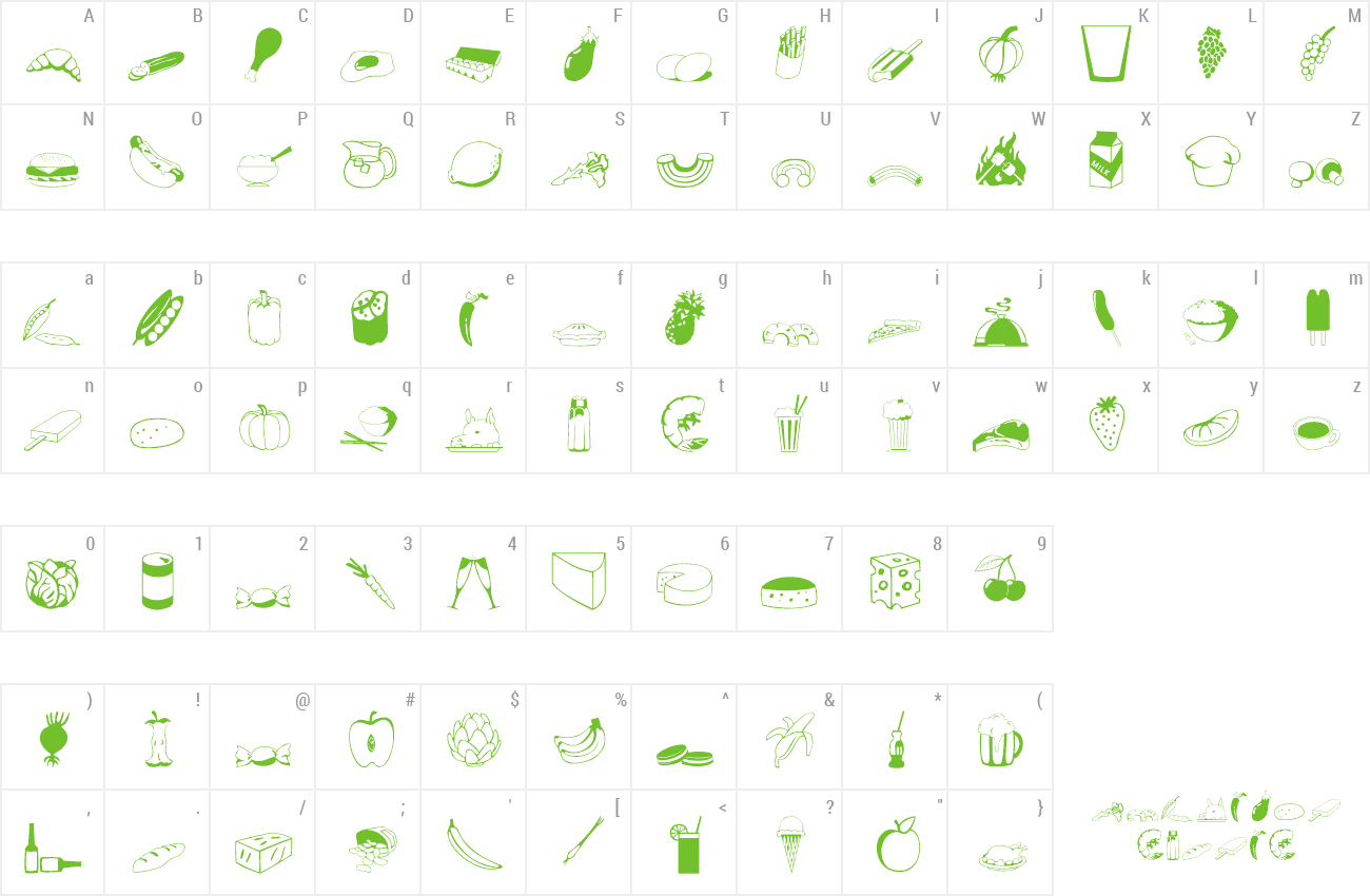 Download Free Font Food