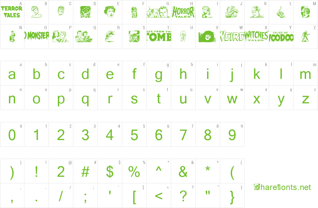 Download Download Free Font Horror Dingbats Ii The Victims SVG Cut Files