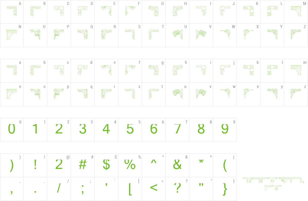 Font KR Corners preview