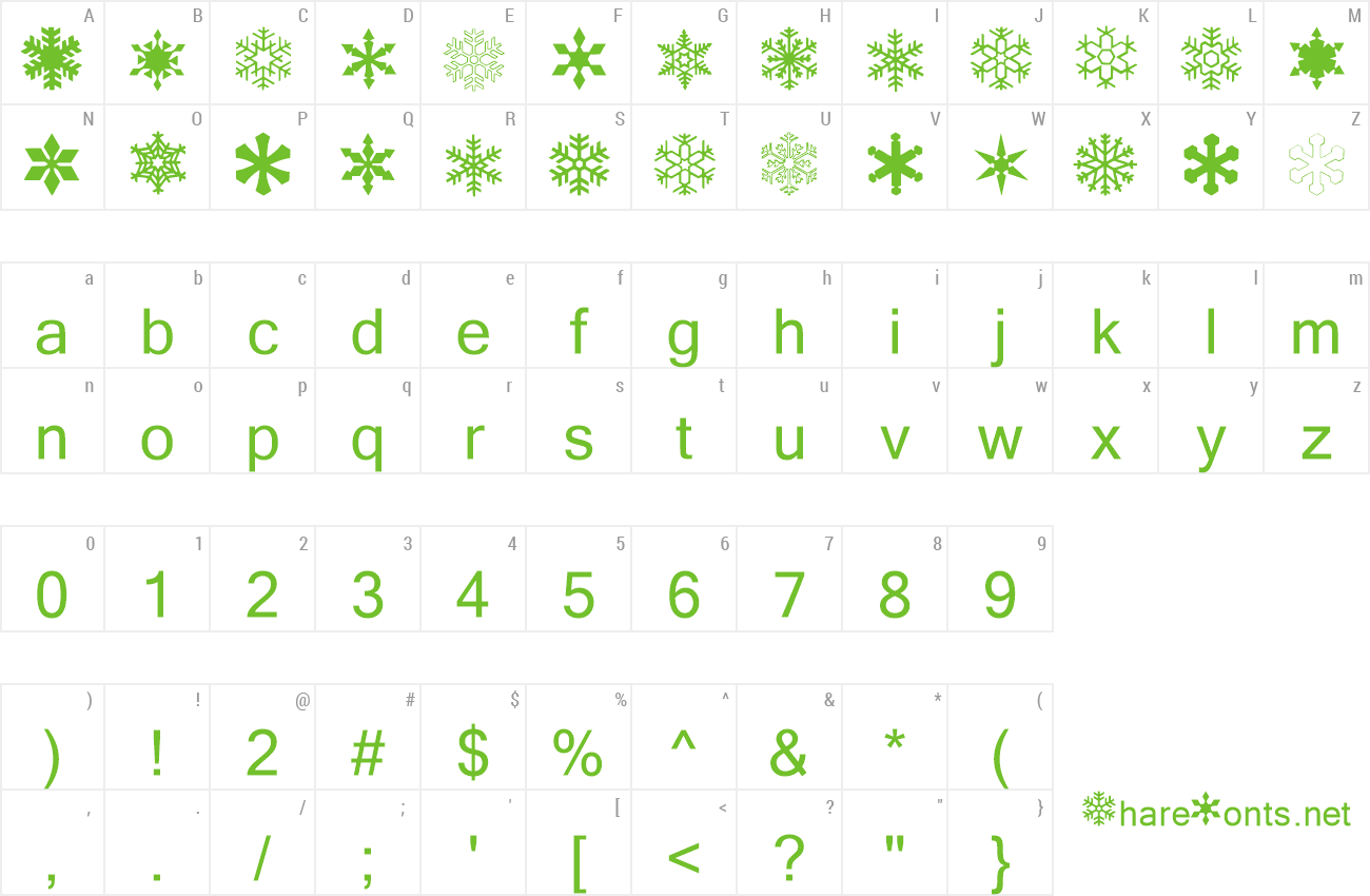 Font ryp_sflake6 preview