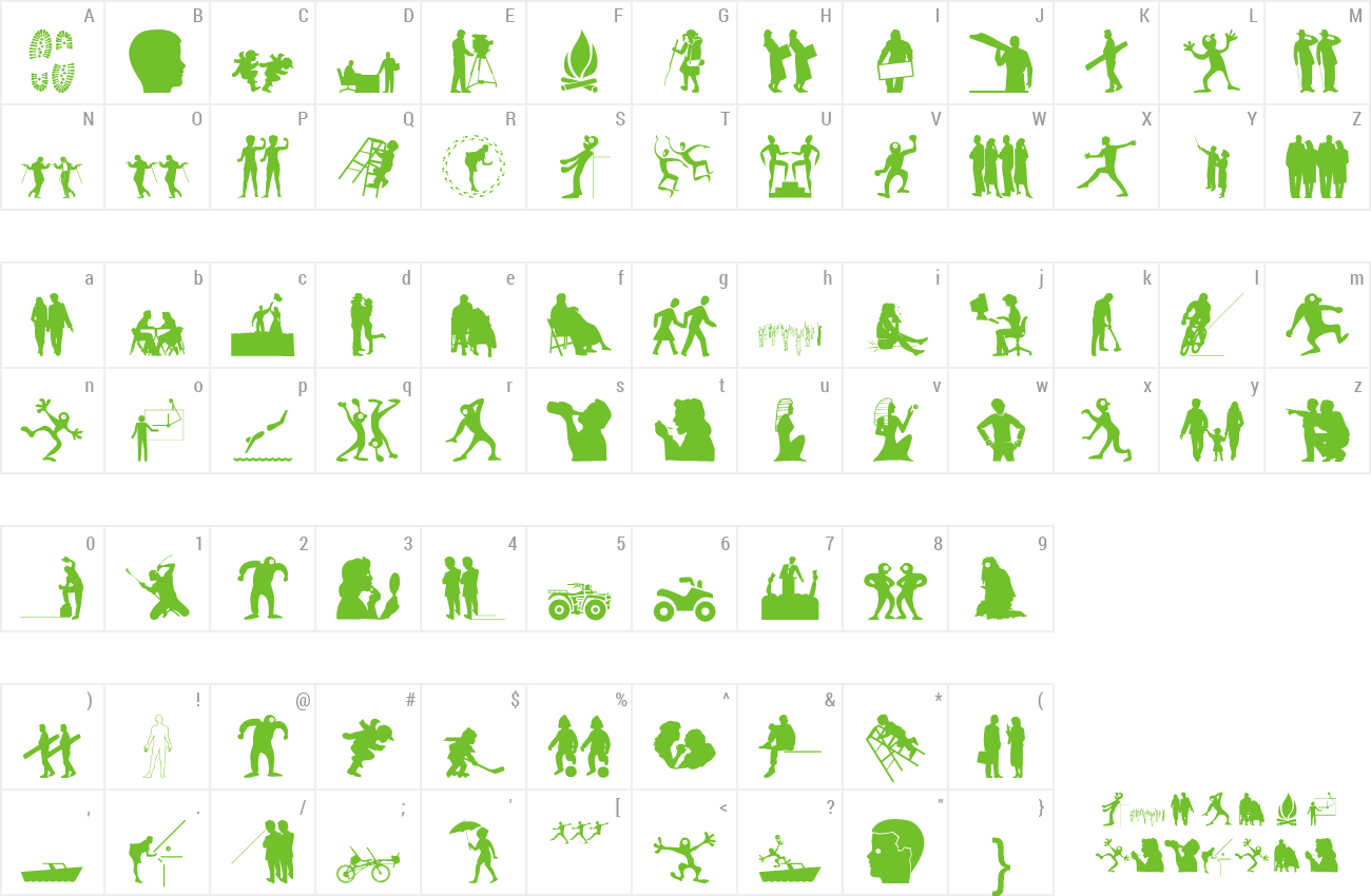 Font Silhouettes03 preview