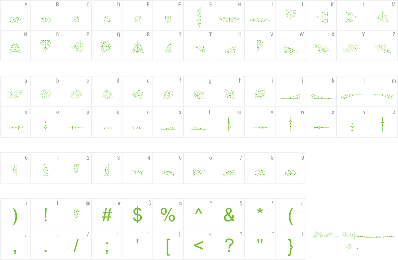 Font Soft Ornaments Eight preview