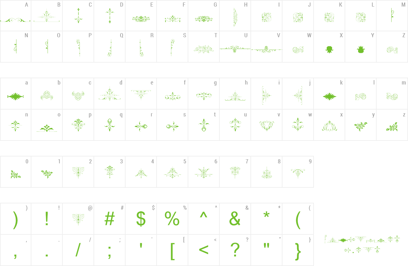 Font Soft Ornaments Nine preview