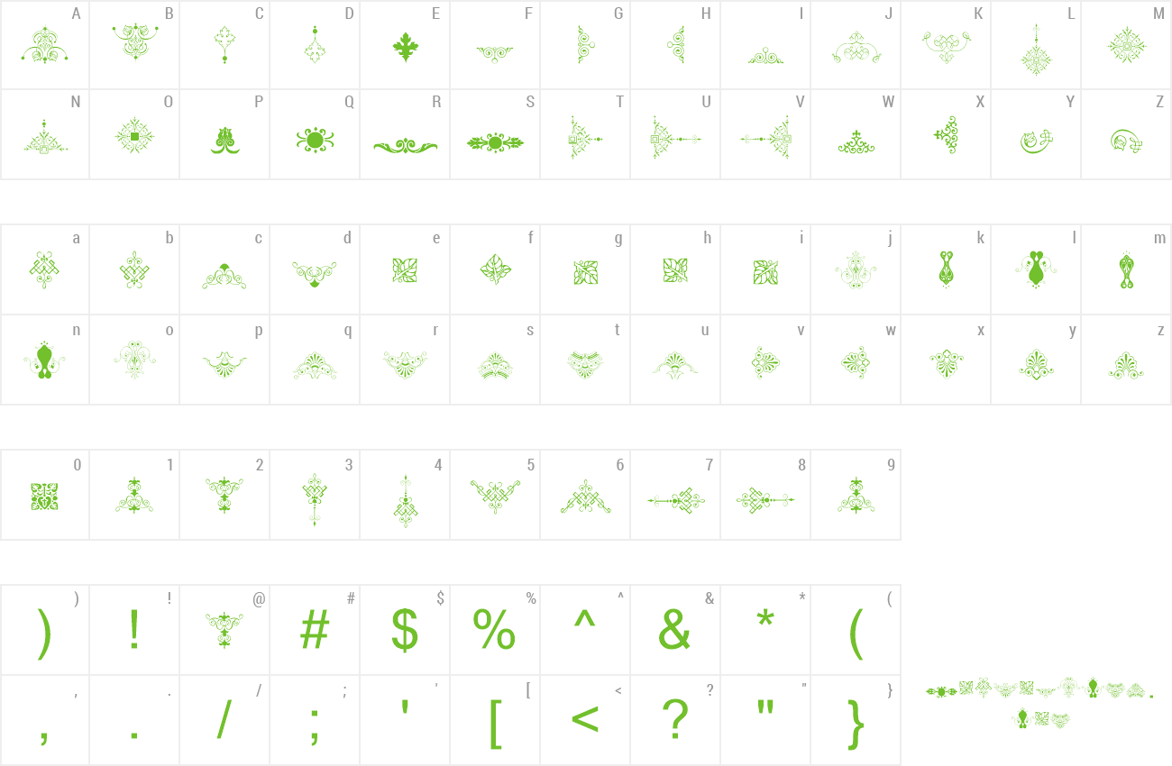 Font Soft Ornaments Twelve preview