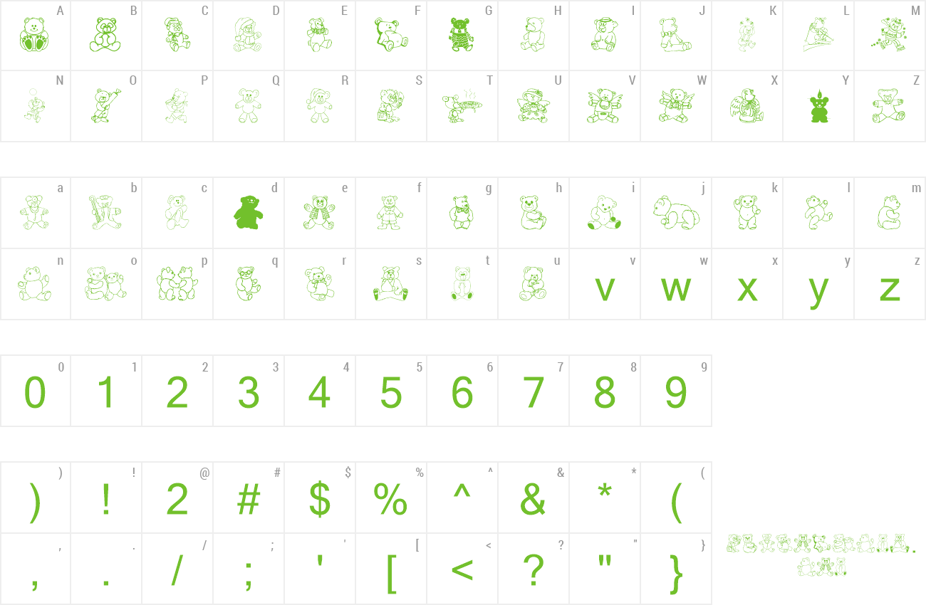 Font Teddios preview