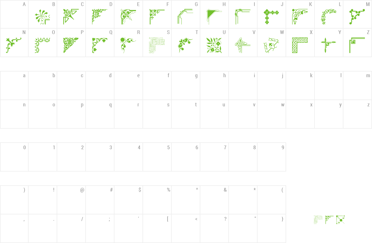 Font Vintage Decorative Corner_38 preview