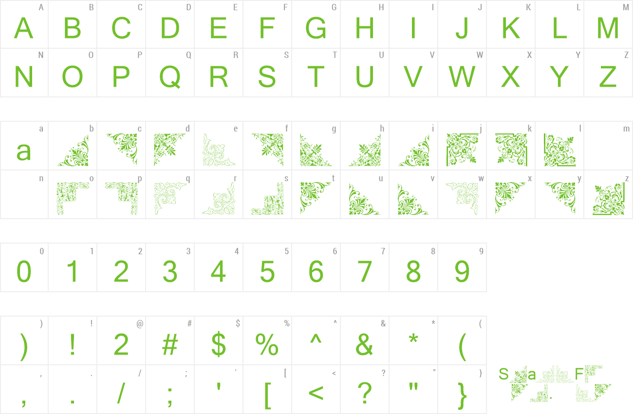 Font Vintage Decorative Corners 16 preview