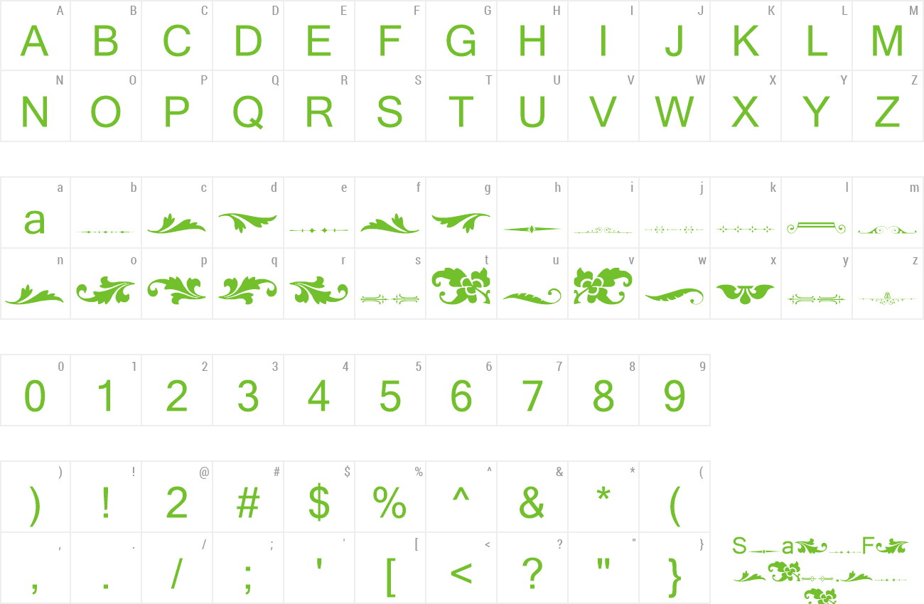 Download Free Font Vintage Decorative Signs 9
