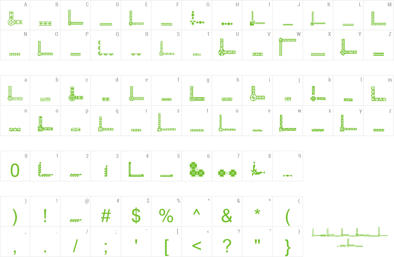 Font WWBorderBat preview