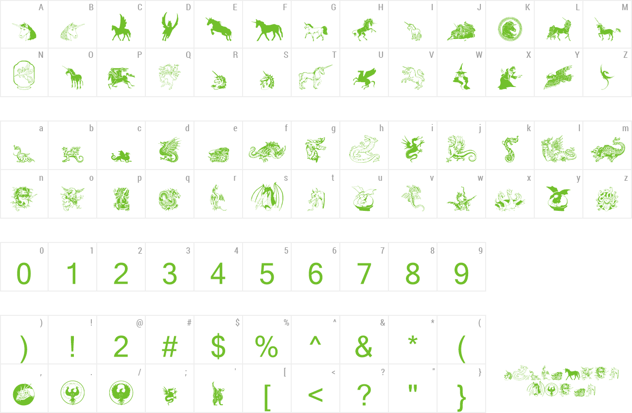 Font WWFantasy preview