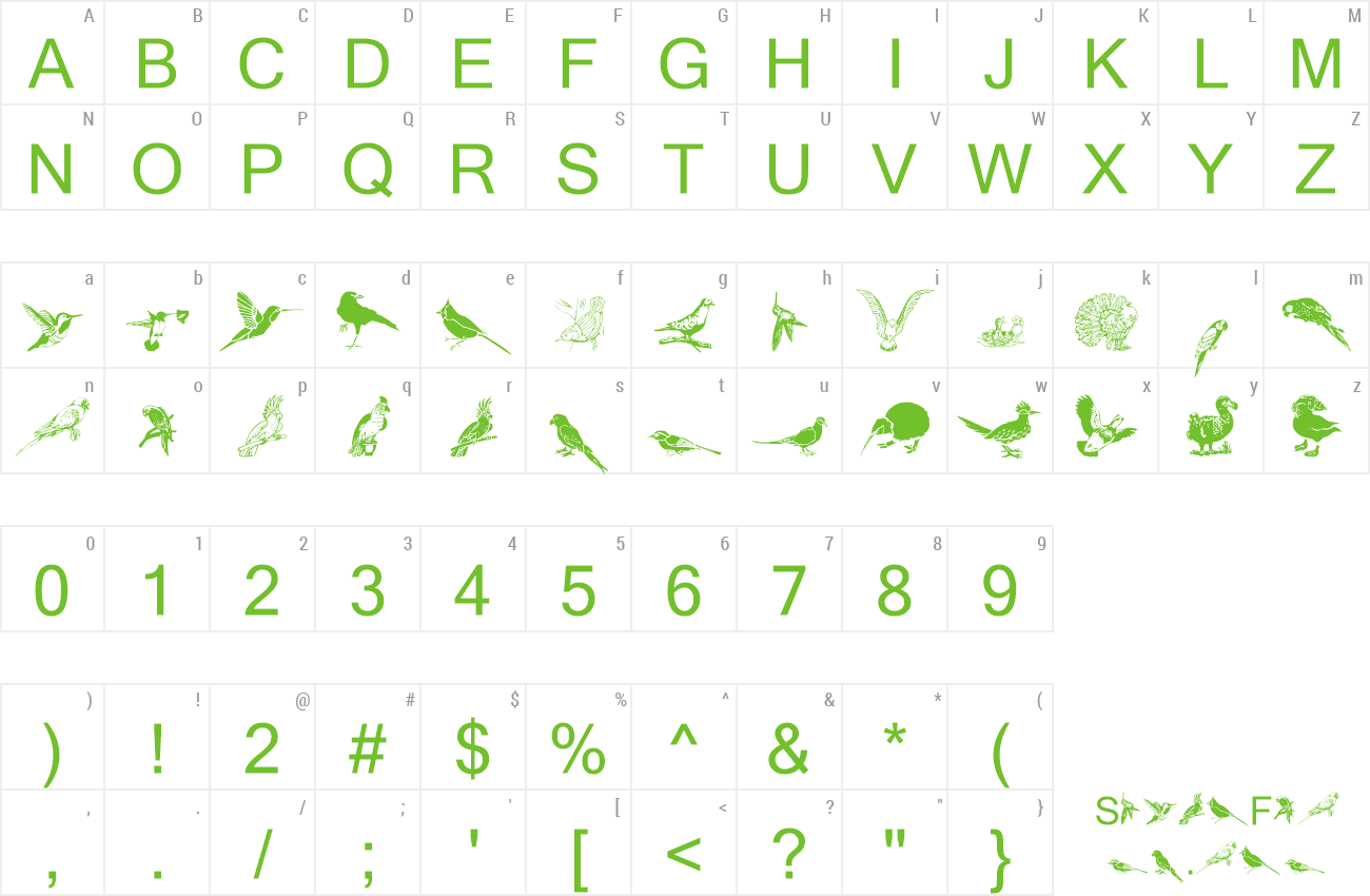 Font WWFeathers preview