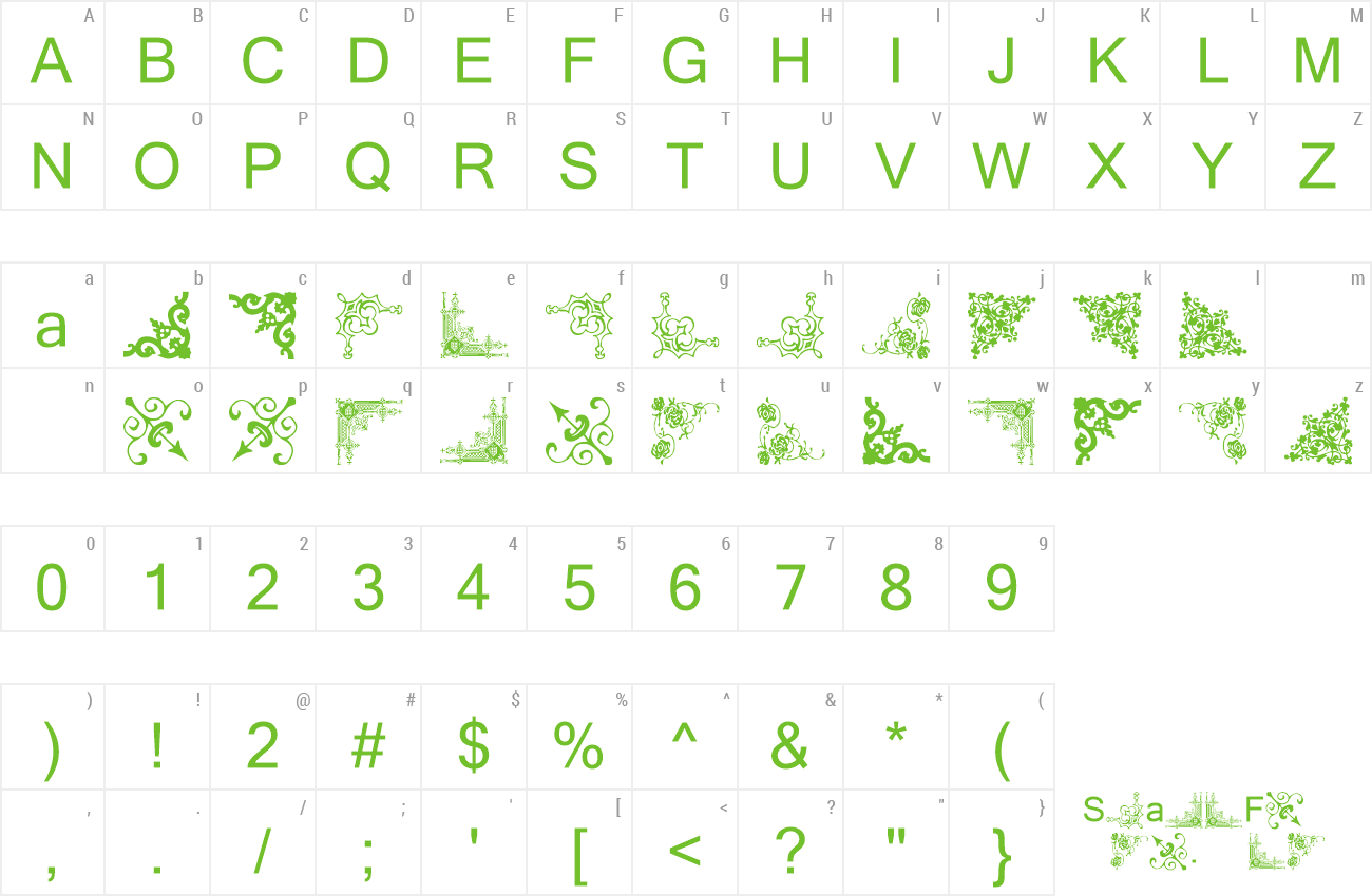 Font Vintage Decorative Corners 11 preview