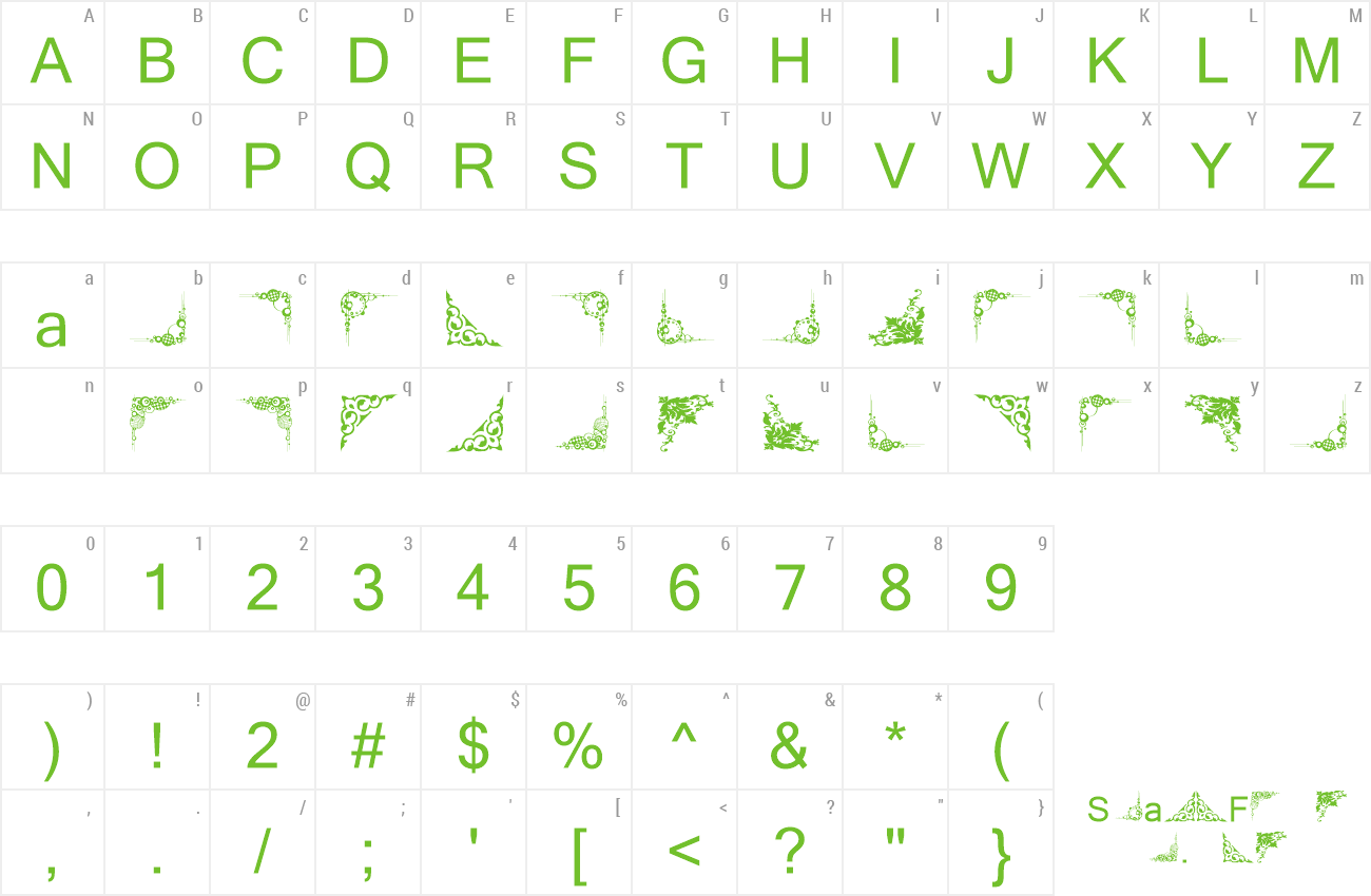 Font Vintage Decorative Corners 24 preview