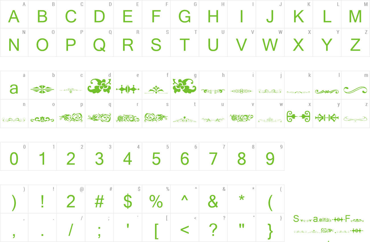 Download Free Font Vintage Decorative Signs 10