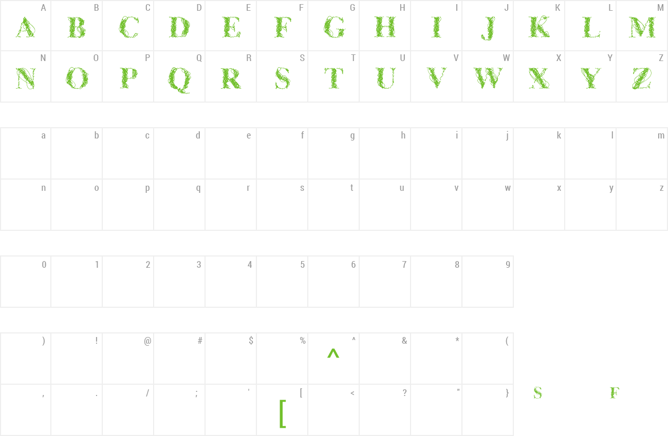 Font CF WireFrame preview