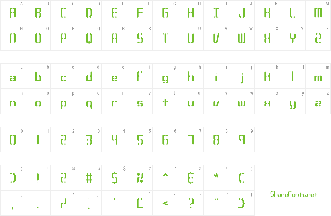 Font Compliant Confuse 1s (BRK) preview
