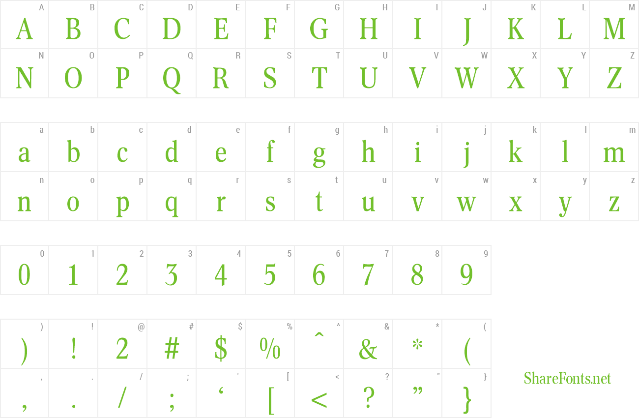 Font ConcertDB preview