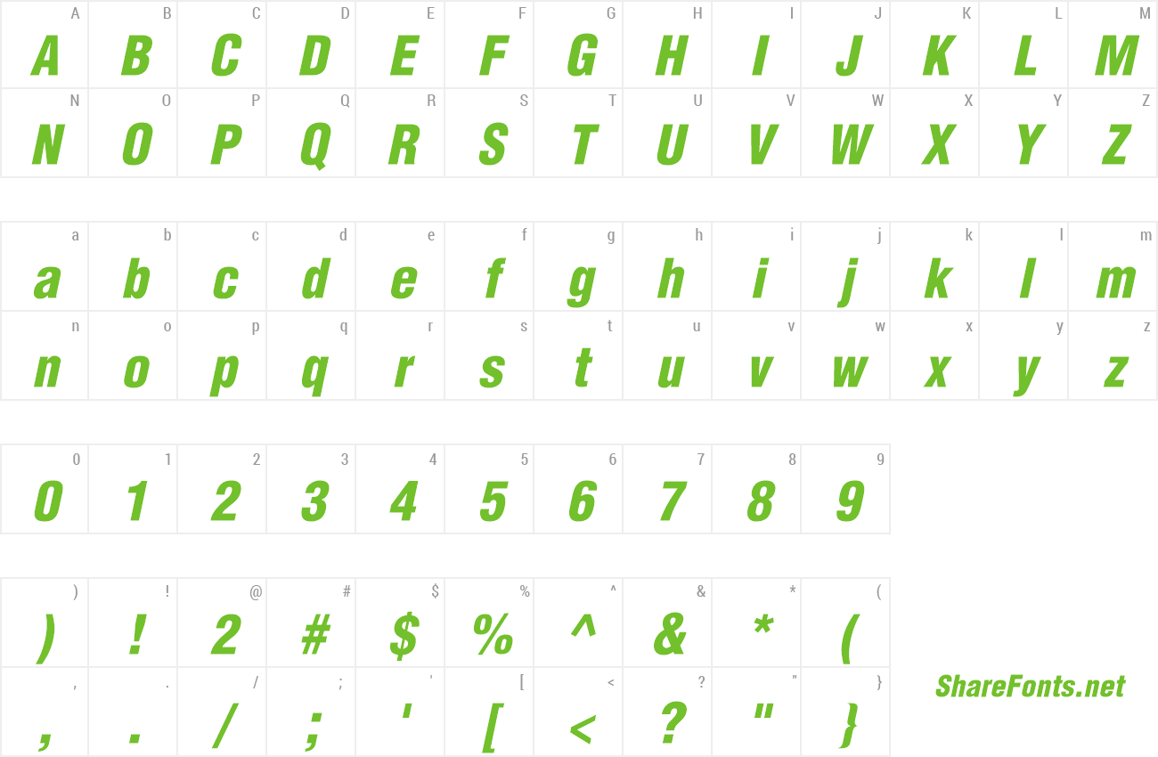 Font Context Black Condensed SSi preview