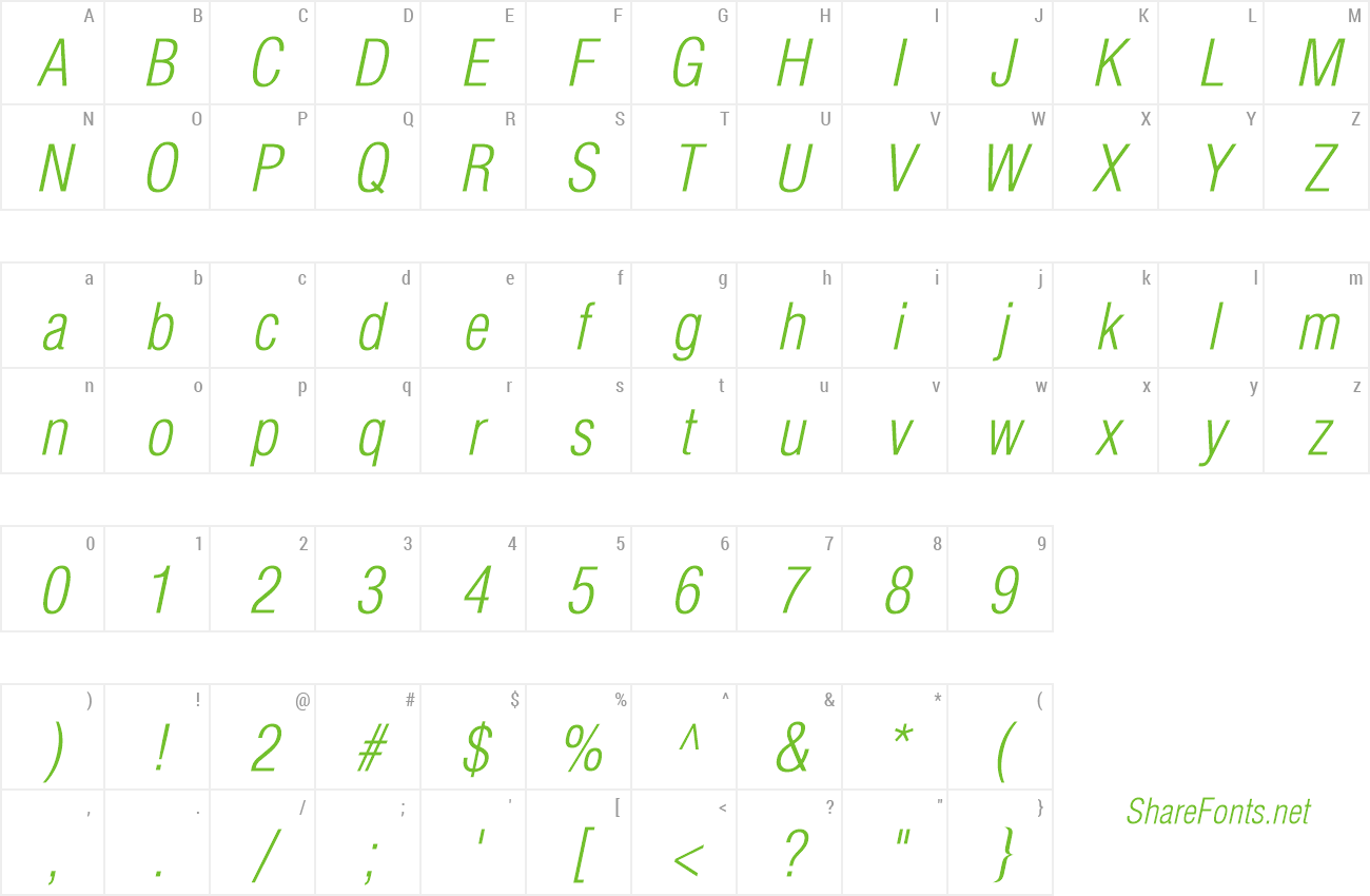 Font Context Light Condensed SSi preview