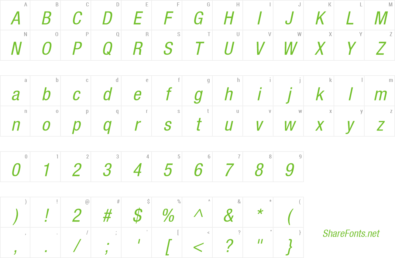Font Context Reprise Condensed SSi preview