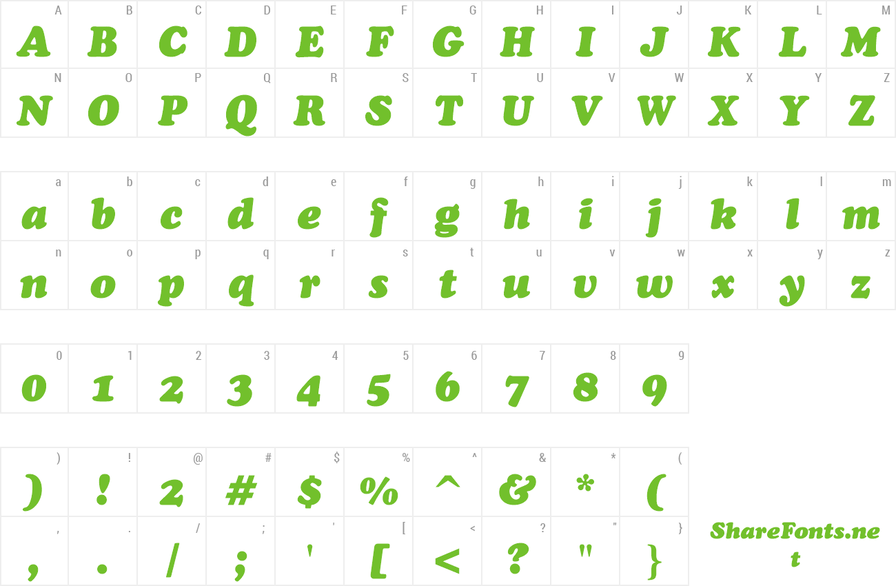 Font Cooper BlkItHd BT preview