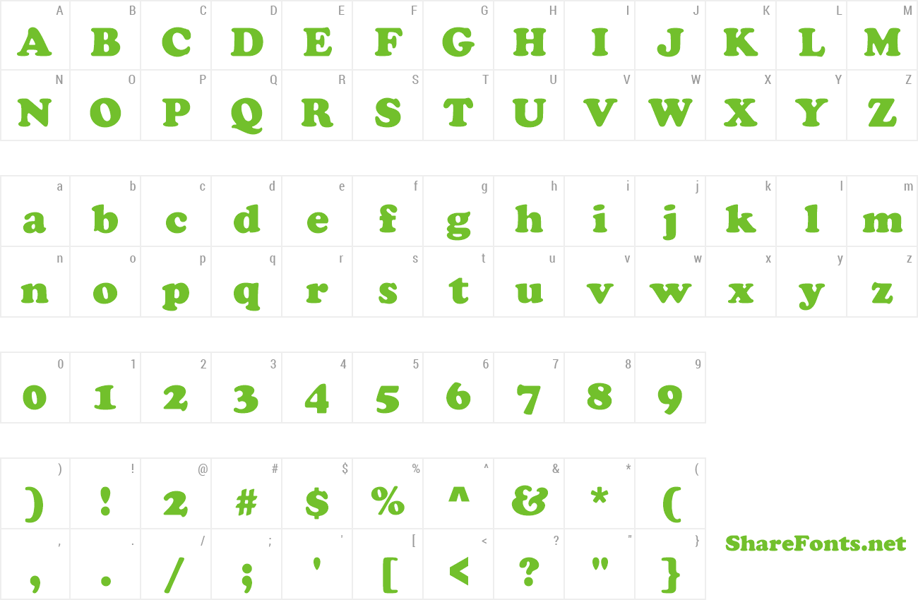 Font CooperBlaD preview