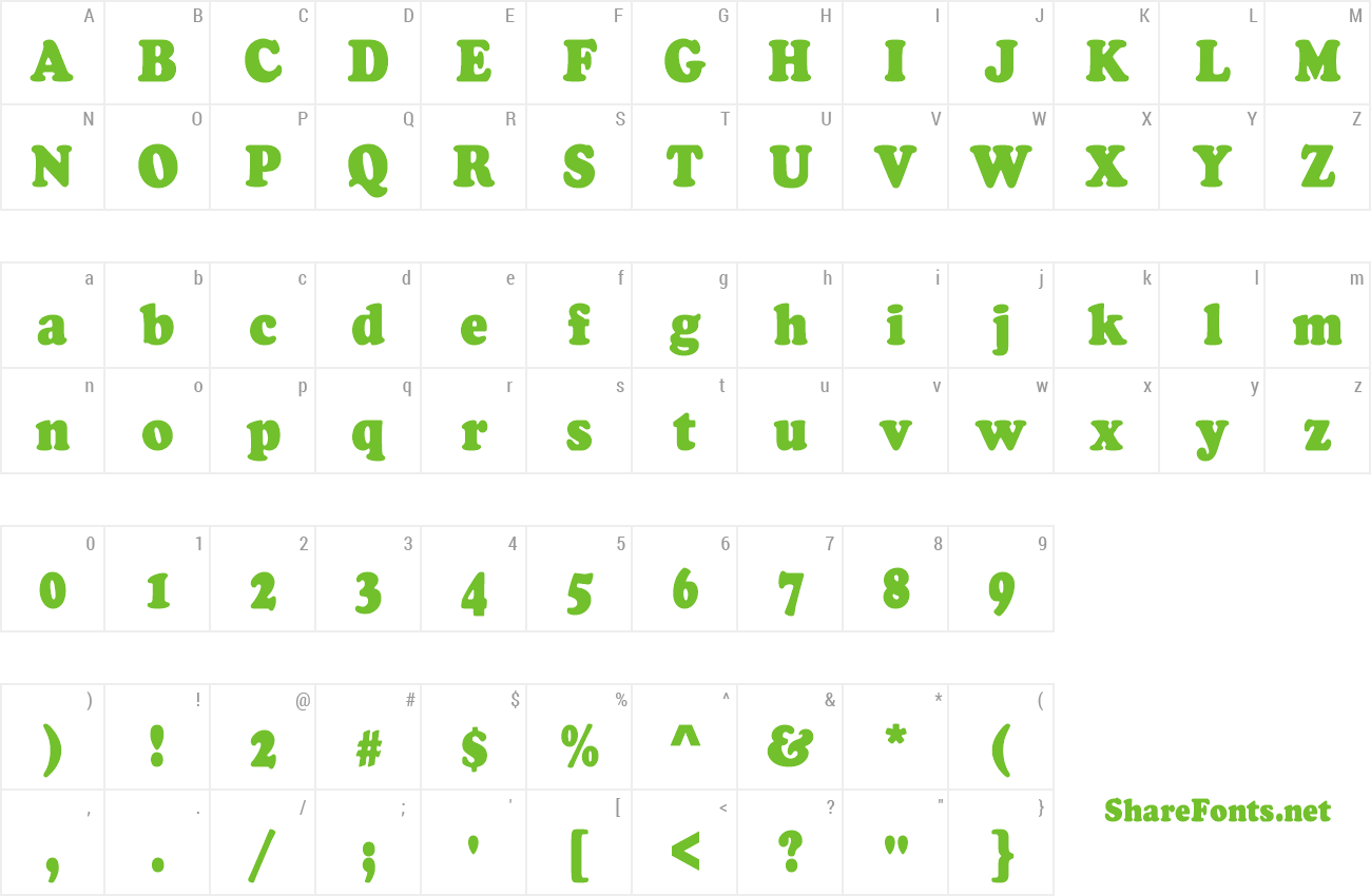 Font CooperBlaDCon preview