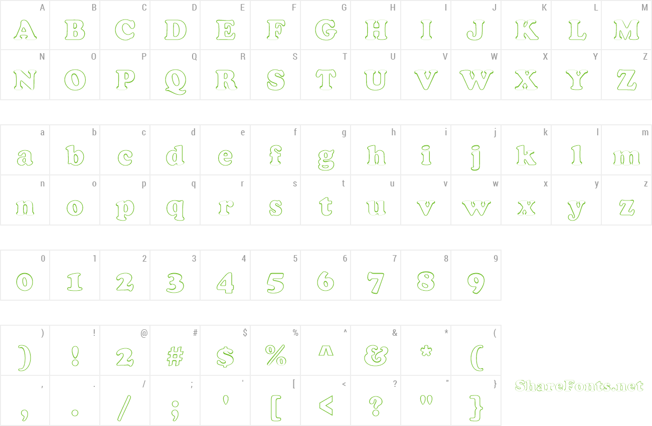 Font CooperBlaOutD preview