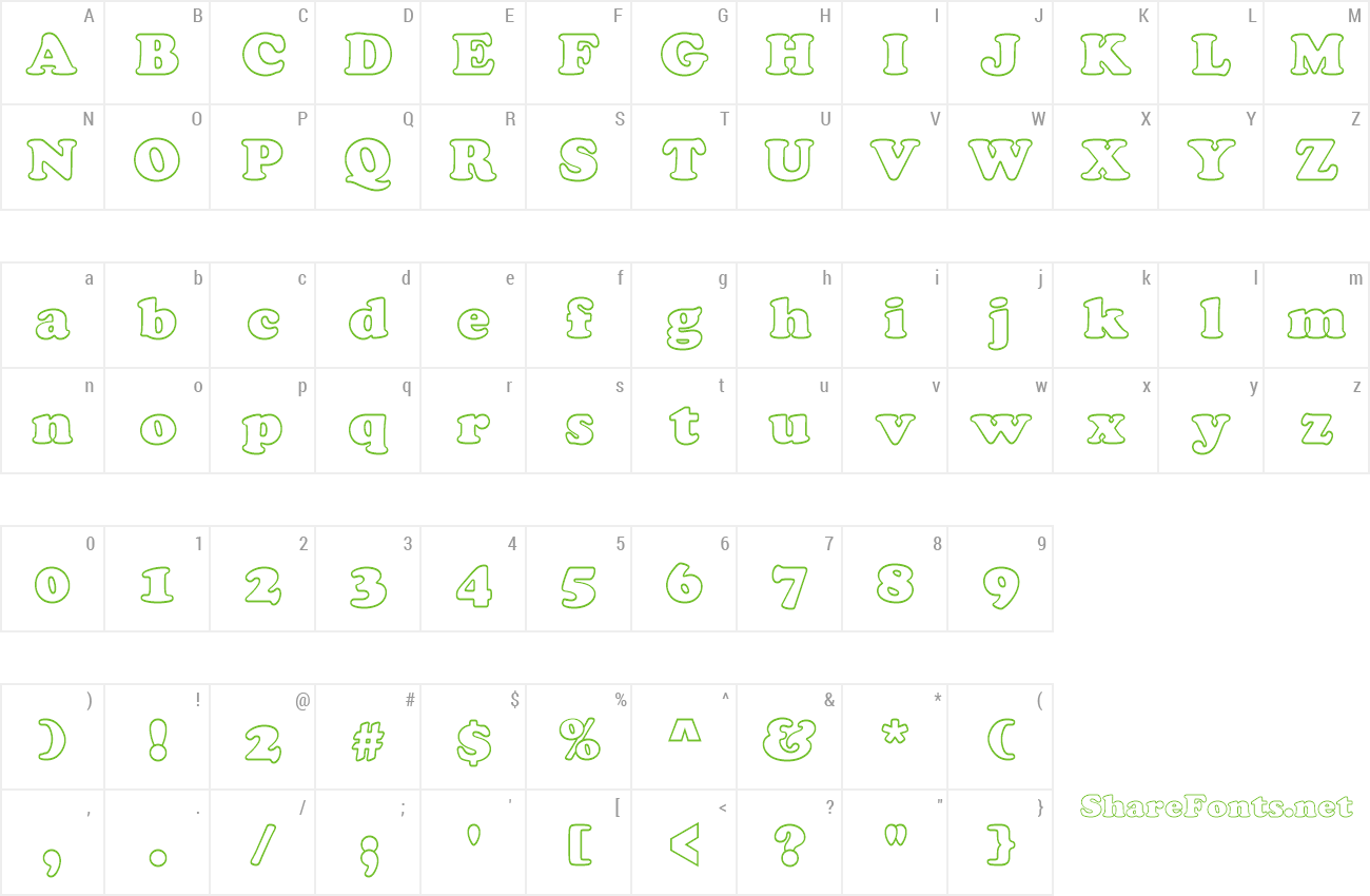 Font CooperBlaOutP preview