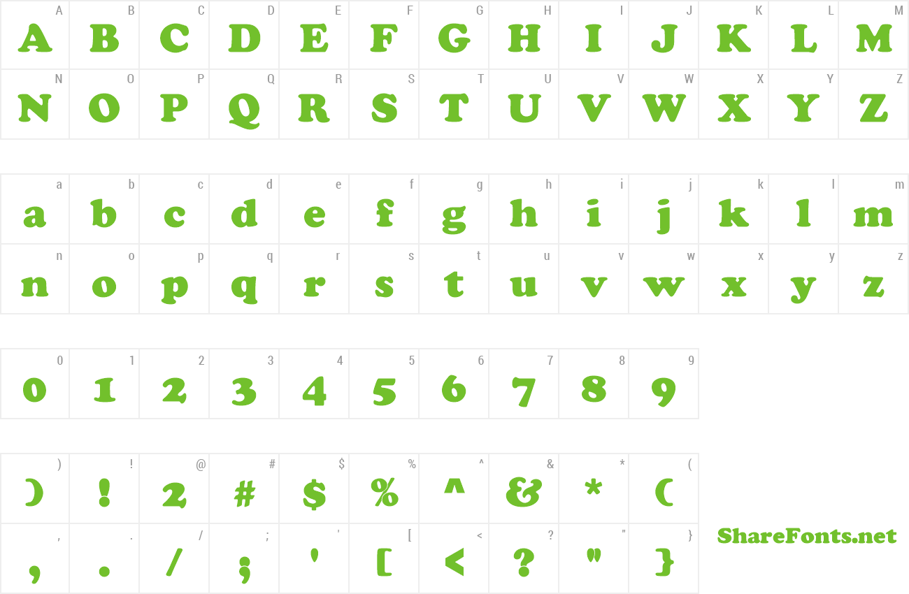 Font CooperBlaP preview